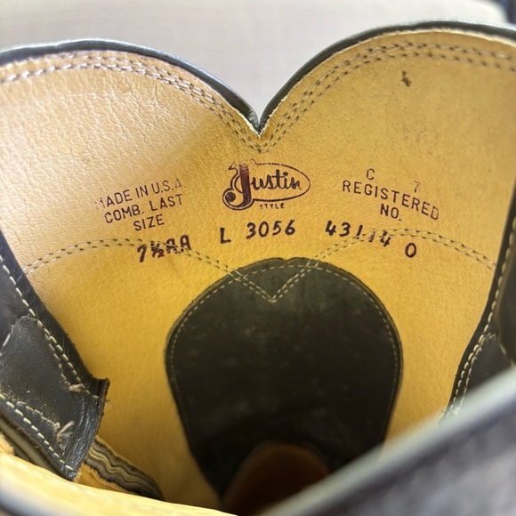 Justin Women’s Boots Gray Heeled Western Boots 7 1/2 - Picture 4 of 6